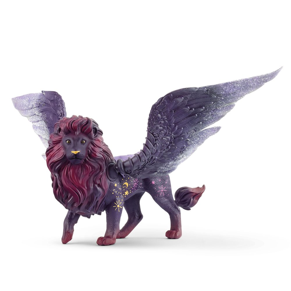 Schleich Bayala - 5" Glow in the Dark Moon Lion Toy - Unique Portable Glowing Night Light Animal Figurine - Imaginative Play Fantasy Action Figure with Movable Wings - Toys for Kids Ages 5+ | 70838