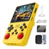 R36S Handheld Game Console 3.5-in 640*480 IPS OCA Screen 3200mAh Opensource System RK3326 Yellow view 1