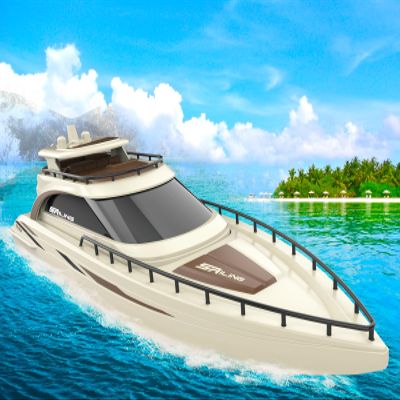 POCO DIVO Luxury Modern Yacht, 1/28 RC Boat, 2.4Ghz Radio Remote Control 15 Sailing Cruise, Pool Lake Pond Dual Motors 15kmph Speed Ship, Deluxe Gifts Adults Water Fun Voyage