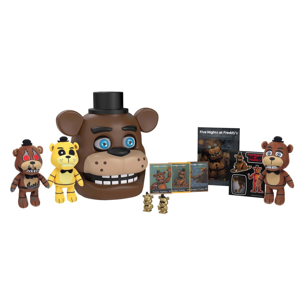 PhatMojo Five Nights at Freddy's - Freddy Fazbear Animatronic Bundle (11 Items, Blinking Eyes w/Lights & Sounds)
