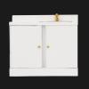 1 : 12 Miniature Dollhouse Bathroom Sink Cabinet, Realistic Exquisite Design, Smooth Wooden Structure, Furniture for Dollhouses view 4