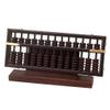 FcaLdqy Abacus Mahogany Ebony Mini Abacus Desktop Decoration Abacus 13 Columns 7 Beads Gift Package, 15.8 * 8 * 2.5cm, Brown view 1