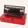 FcaLdqy Abacus Mahogany Ebony Mini Abacus Desktop Decoration Abacus 13 Columns 7 Beads Gift Package, 15.8 * 8 * 2.5cm, Brown view 2