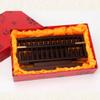 FcaLdqy Abacus Mahogany Ebony Mini Abacus Desktop Decoration Abacus 13 Columns 7 Beads Gift Package, 15.8 * 8 * 2.5cm, Brown view 3