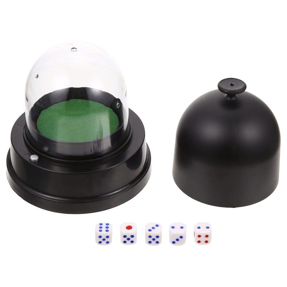 JOINPAYA Dice Cup Dice Bar Cup Automatic Roller Portable Game Supplies for Parties Entertainment