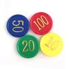 WOONEKY 80pcs Round Plastic Counting Chips for Math Learning Games Poker Slices Bingo Chips Game Supplies view 3