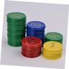 WOONEKY 80pcs Round Plastic Counting Chips for Math Learning Games Poker Slices Bingo Chips Game Supplies view 4