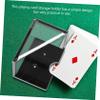 FELTECHELECTR Acrylic Playing Card Storage Stand Clear Poker Case Organizer for Home Use Smooth Rounded Design Material Holds Decks for Card Game view 4