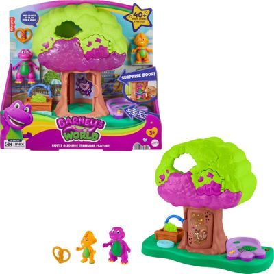 Barneys World Preschool Toy Lights & Sounds Treehouse Playset with Figures for Pretend Play Kids Ages 3+ Years