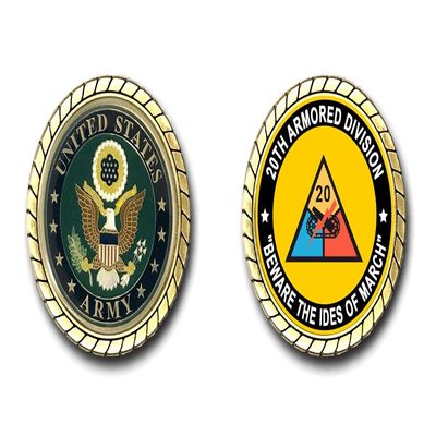 Military Productions US Army 20th Armored Division Beware The Ides of March Challenge Coin