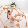 Comfy Cubs Wooden Toddler Play Gym for 3-6 Years Old - Montessori Climber for Kids - Safe Climbing Toy Support up to 120 lbs - Easy to Assemble Kids Climber for Active Play - Natural Wood view 2