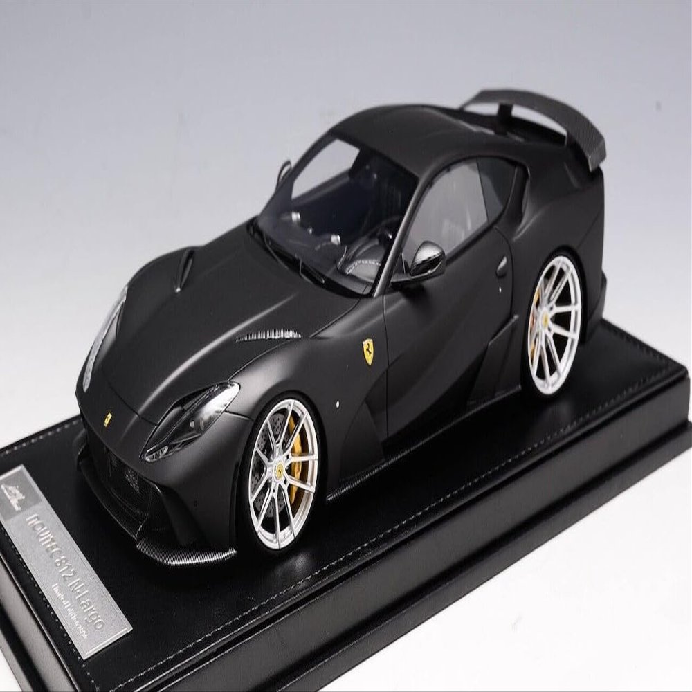 1/18 Ivy Novitec Ferrari 812 GTS N-Largo Matte Black with Black Wheels Resin Model Car Model - IM1809-G