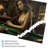 MA6GE8DE Elegant Billiard Woman 1000 Pcs Jigsaw Puzzle for Adults,Unique Artwork for Adults,Vibrant Design,Funny Wooden Puzzles,Impossible Hard Difficult Challenging Puzzles for Adults view 3