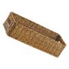 ABOOFAN Imitation Rattan Hand Woven Storage Basket for Organizing Desktop Essentials Lightweight Finishing Basket Hollow Handle Decor Light view 1