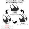 4HOW 3Pack Pumping-Bra Hands Free Breast Nursing Bra for Breastfeeding Wearable Padded for Pregnancy Black Nude Grey Small view 2