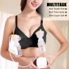 4HOW 3Pack Pumping-Bra Hands Free Breast Nursing Bra for Breastfeeding Wearable Padded for Pregnancy Black Nude Grey Small view 3