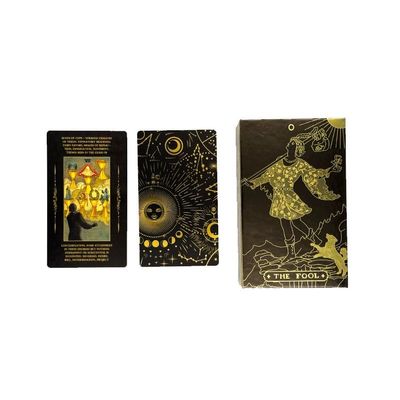 Gold Foil, Color Printed, PVC Waterproof Tarot Cards (Black Universe)
