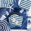 100 Pcs Blue and White Striped Napkins, Navy Blue and White Cocktail Beverage Paper Napkin Lunch Napkin for Boy Men Birthday Bridal Baby Shower Wedding view 2