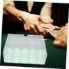 OHPHCALL Clear Acrylic Poker Chip Storage Tray Compact Transparent Organizer with Lid for Easy Access and Transport of Game Chips for Tournaments and Family Gatherings view 2