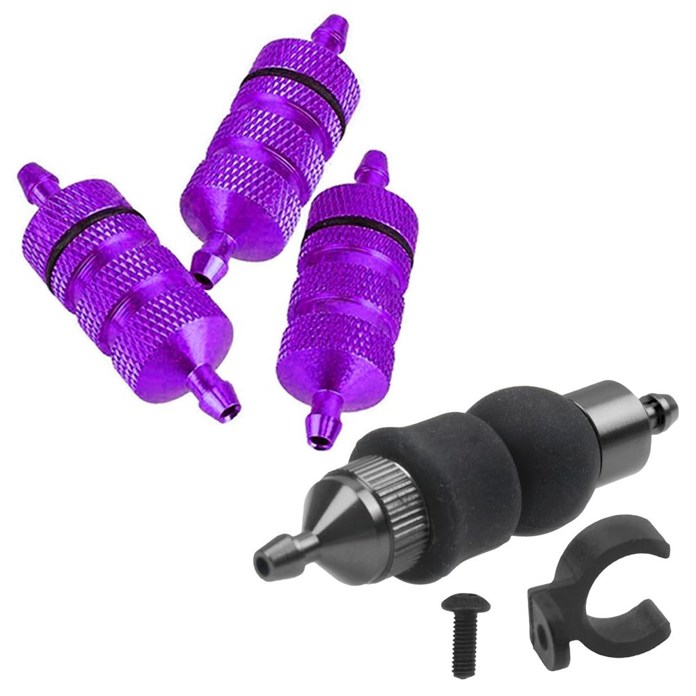 RC Aluminum Nitro Fuel Filter & 1/8 1/10 RC Car Manual Oil Pump