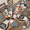 100 Pcs Black and White Striped Napkins, Black and White Party Supplies Black and White Paper Napkin Lunch Napkin for Halloween Party Birthday Baby Shower Wedding view 2