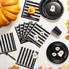 100 Pcs Black and White Striped Napkins, Black and White Party Supplies Black and White Paper Napkin Lunch Napkin for Halloween Party Birthday Baby Shower Wedding view 4