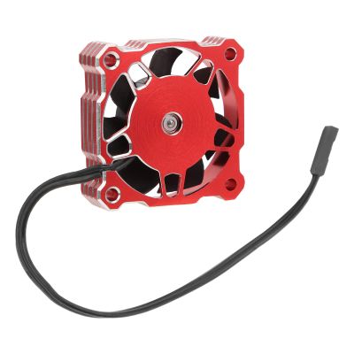 RC Cooling Fan,40 mm 16000RPM High Speed Electric Motor Cooling Fan,RC Car Motor Heatsink for 1/8 RC 1/10 1/12 Car Brushless Motor (Red)