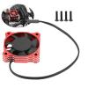 RC Cooling Fan,40 mm 16000RPM High Speed Electric Motor Cooling Fan,RC Car Motor Heatsink for 1/8 RC 1/10 1/12 Car Brushless Motor (Red) view 3