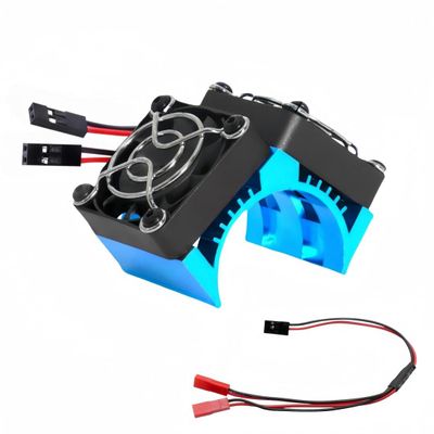 Dual 40mm RC Motor Cooling Fan 40-42mm Compatible with 1/7 1/8 Arrma Traxxas RC Car Fit 4068 4074 4082 4268 4274 Motors (Blue)