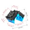 Dual 40mm RC Motor Cooling Fan 40-42mm Compatible with 1/7 1/8 Arrma Traxxas RC Car Fit 4068 4074 4082 4268 4274 Motors (Blue) view 2
