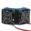 Dual 40mm RC Motor Cooling Fan 40-42mm Compatible with 1/7 1/8 Arrma Traxxas RC Car Fit 4068 4074 4082 4268 4274 Motors (Blue) view 3