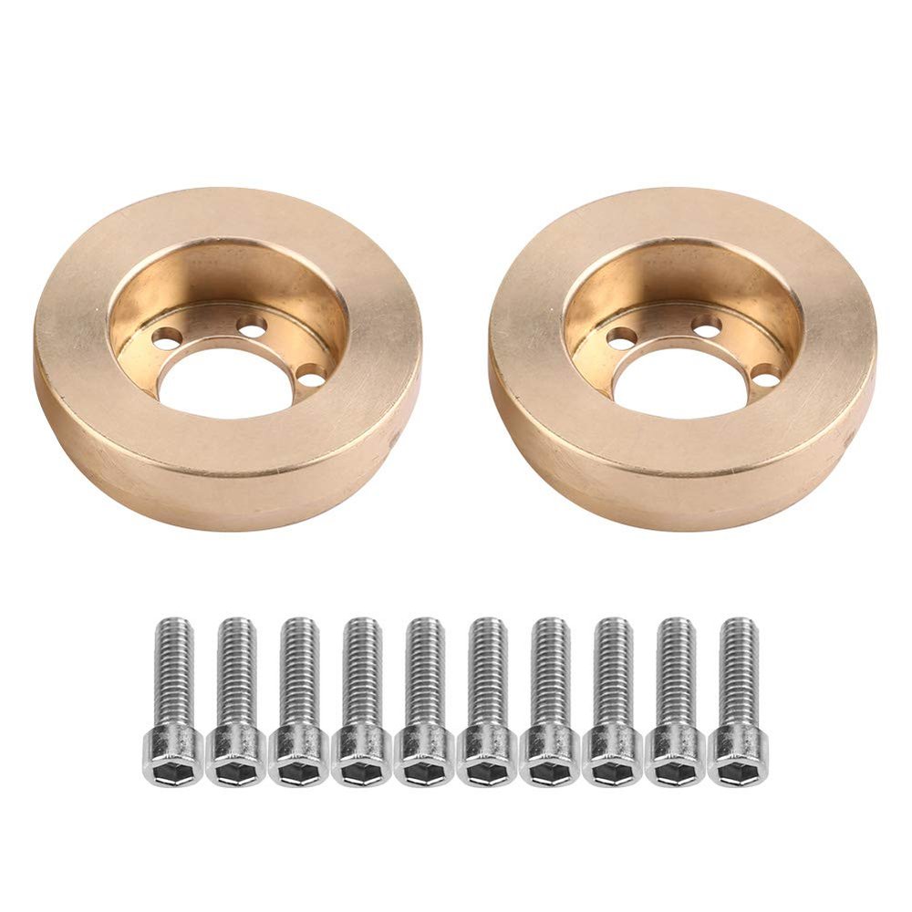1.9 Brass Wheel Weights Rc Crawler Tyres 1.9 10102 CNC Machining Brass Internal Counterweight for 1.9 2.2 Rc Crawler Car Wheel Hub