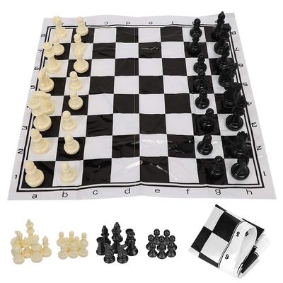 Chessboard Chess Board Set 17135 Portable Plastic International Chess Medieval Entertainment Board Game Set Black White