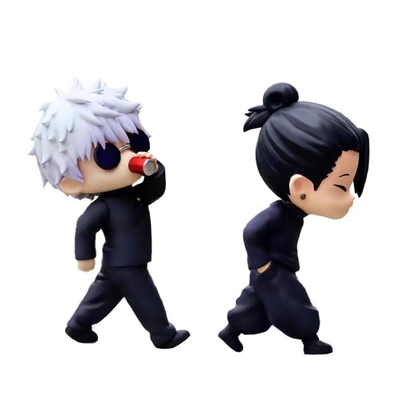 2pcs Geto Suguru Figure, 10cm Cute JJK Action Figure Cake Toppers Ornament Desktop Collectible Gifts