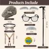 100 Days of School Costume for Kids Boys, Cool Old Man Costume for Kids Kit, 100 Days of School Grandpa Accessories Set(130) view 4