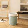 LA JOLIE MUSE Woven Basket Rope Storage Baskets - Tall Cotton Basket, Laundry Basket for Blanket, Kids Toy, Nursery Clothes Hamper Basket, Ivy Green, 72 Liter view 2