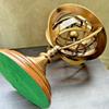 Antique Finish Astrolabe Armillary Brass Desktop Globe Sphere Wooden Base Vintage Gift view 2