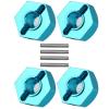 Keenso Wheel Hex Hub Drive Adapter, 7mm to 12mm Aluminum Wheel Hex Drive Hub Adaptor RC Truck Model Car Upgrade Parts for Model Car view 1