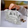 Abaodam Steam Locomotive Piggy Bank Coin Box for Party and Girls Money Box Saving Pot Christmas Decor view 4