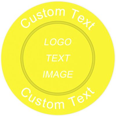SHISANYI 100 Custom Plastic Poker Chips,Personalized Image or Text,Double Sided Full Color Print Meal Tokens,Set for Bar Tokens,Party,Memorial Day,Wedding (Yellow)