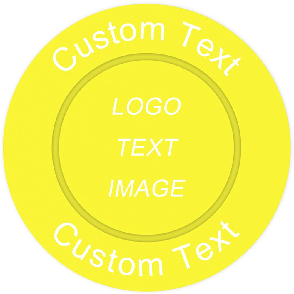 SHISANYI 100 Custom Plastic Poker Chips,Personalized Image or Text,Double Sided Full Color Print Meal Tokens,Set for Bar Tokens,Party,Memorial Day,Wedding (Yellow)