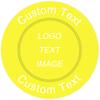 SHISANYI 100 Custom Plastic Poker Chips,Personalized Image or Text,Double Sided Full Color Print Meal Tokens,Set for Bar Tokens,Party,Memorial Day,Wedding (Yellow) view 1