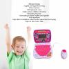 Bilingual Kids Learning Laptop, Music Function Spanish English Keyboard Rereading, Laptop Educational for Kids (Pink view 2