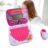 Bilingual Kids Learning Laptop, Music Function Spanish English Keyboard Rereading, Laptop Educational for Kids (Pink view 3