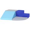 Climbing Toy Soft Foam Climbing Blocks Set Ages 1-3 Toddler Slide Climbing Toys Soft Play Set Climbing Set for Toddlers Soft Play Equipment for Climbing Crawling (Blue, 4 Piece) view 1