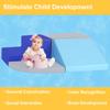 Climbing Toy Soft Foam Climbing Blocks Set Ages 1-3 Toddler Slide Climbing Toys Soft Play Set Climbing Set for Toddlers Soft Play Equipment for Climbing Crawling (Blue, 4 Piece) view 2