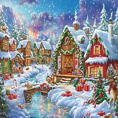 1000 Piece Adult Jigsaw Puzzle -Christmas Wooden Rounded Corner Color Jigsaw Puzzle for Beginners, Great Gift for Framing, Multi-Color Jigsaw Puzzle
