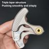 Fidget Slider, 3 Layer Magnetic Push Card Clicker, Metal Fidget Clicker for Adults Teens, Metal Push Card & Clicker, for Anxiety and Stress Relief (Silver) view 2