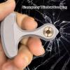 Fidget Slider, 3 Layer Magnetic Push Card Clicker, Metal Fidget Clicker for Adults Teens, Metal Push Card & Clicker, for Anxiety and Stress Relief (Silver) view 3