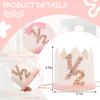 Jissoo White 1/2 Birthday Crown - 6 Months Birthday Decorations,Little Princess Crown For Cake Smash,Sweet Half Hat Photo Props,Light Pink 1/2 Way To One Decoration (White) view 3